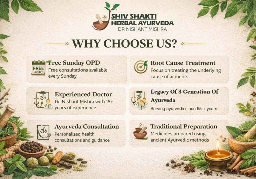 Why choose Shiv Shakti Herbal Ayurveda Clinic in Delhi – expert Ayurvedic treatment, experienced doctor, natural healing approach